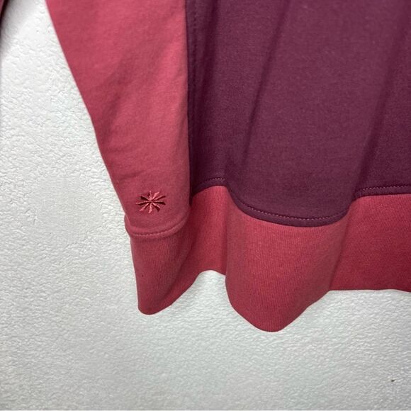 NWOT! Athleta Color Block Pink/Plumb Sweatshirt Loose Fit Women’s Size Small - Picture 9 of 12